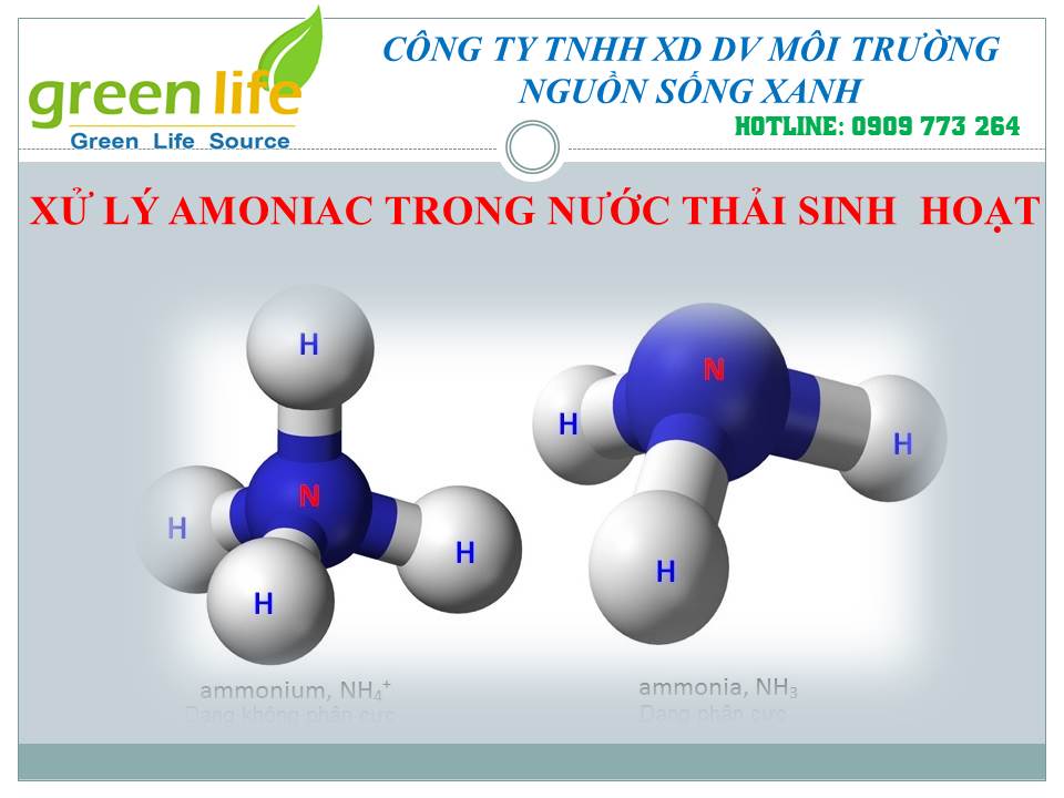 xử lý amoniac trong nước thải sinh hoạt