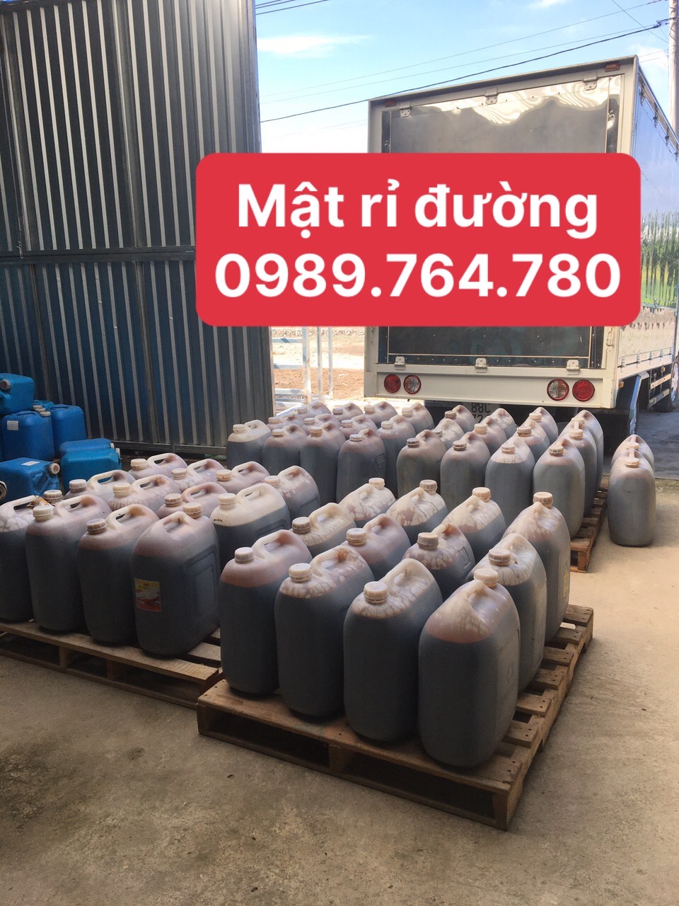 Trộn thức ăn vào mật rỉ đường